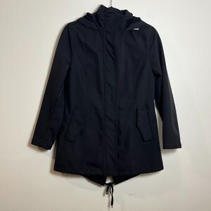 Everlast Black Lightweight Waterproof Fleece Lined Hooded Softshell Rain S Small
